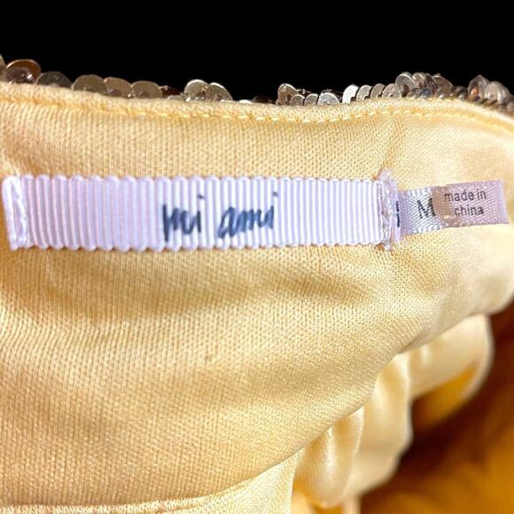 Mi Ami Skirt Womens Gold Sequin Size M - Picture 4 of 6